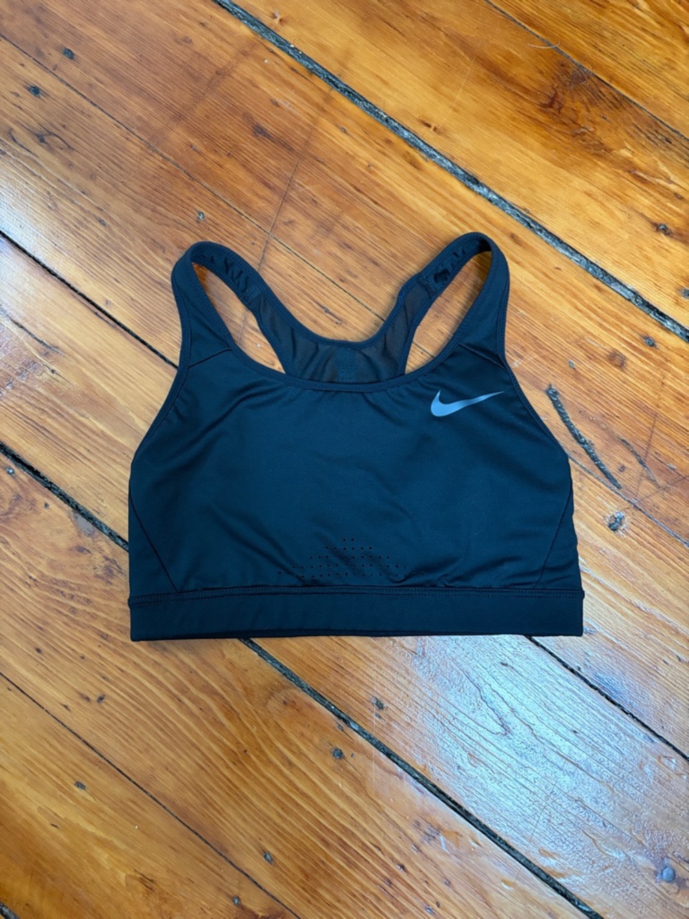 Nike Black Sports Bra with Reflective Swoosh